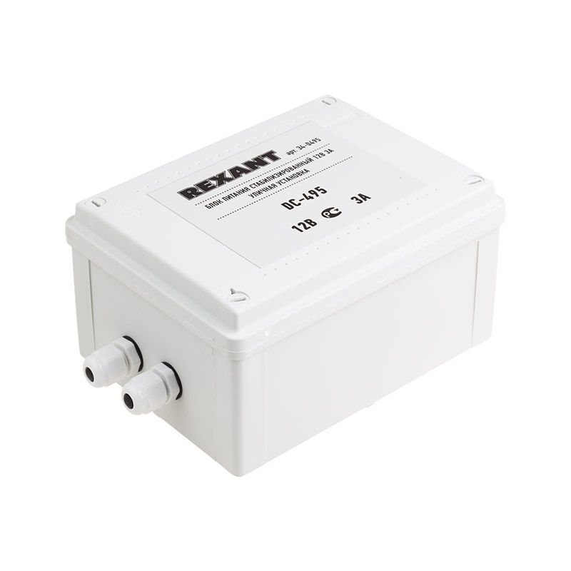 Блок питания стабилизированный 12В, 3А, уличная установка  DC-495 34-0495