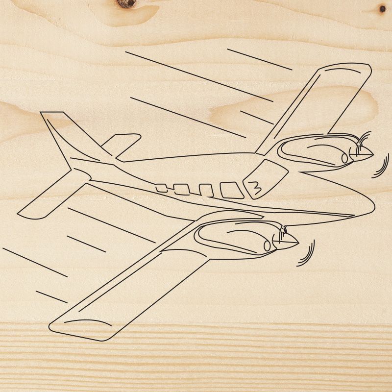 Доска для выжигания «Самолет», 150х150мм, 1 шт., пакет REXANT 12-0915