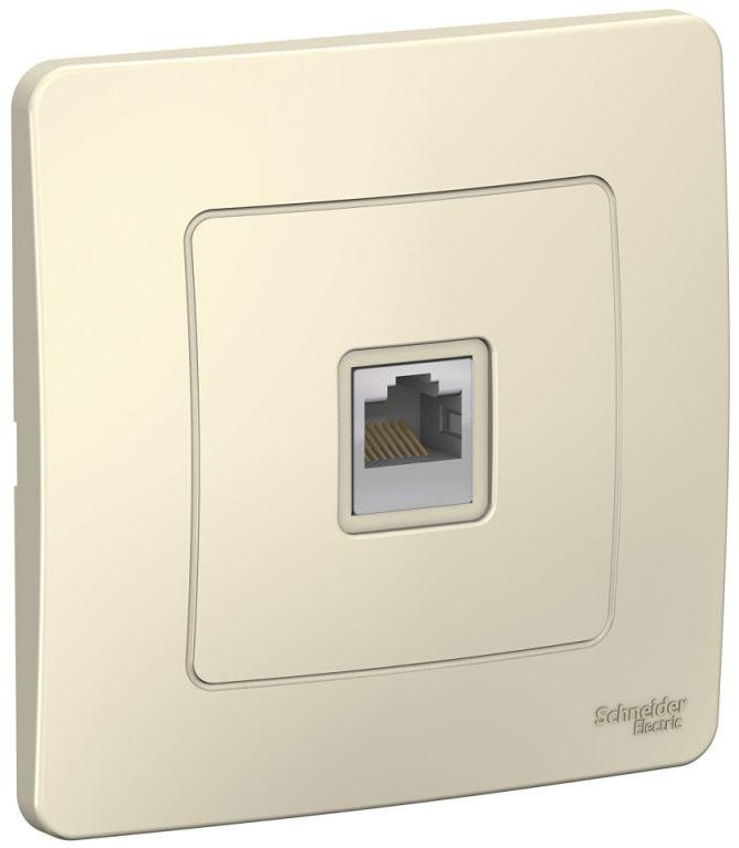 Розетка компьютерная 1-м СП Blanca RJ45 кат.5E молочн. SE BLNIS045002