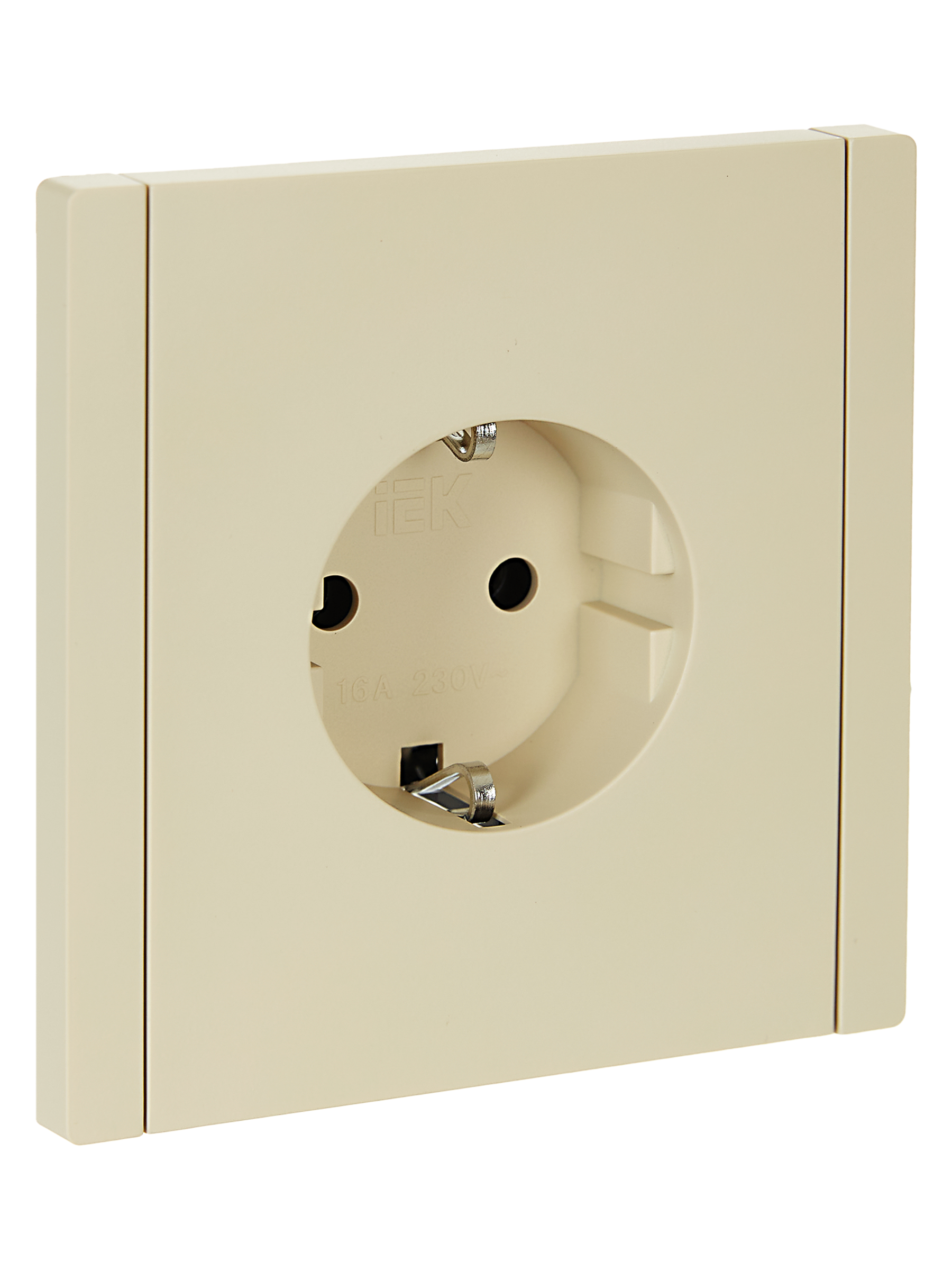 FORTE&PIANO Розетка 1-местная с заземлением без защитных шторок винтовое крепление 16А FP416 ваниль IEK FP-R11-16-K10