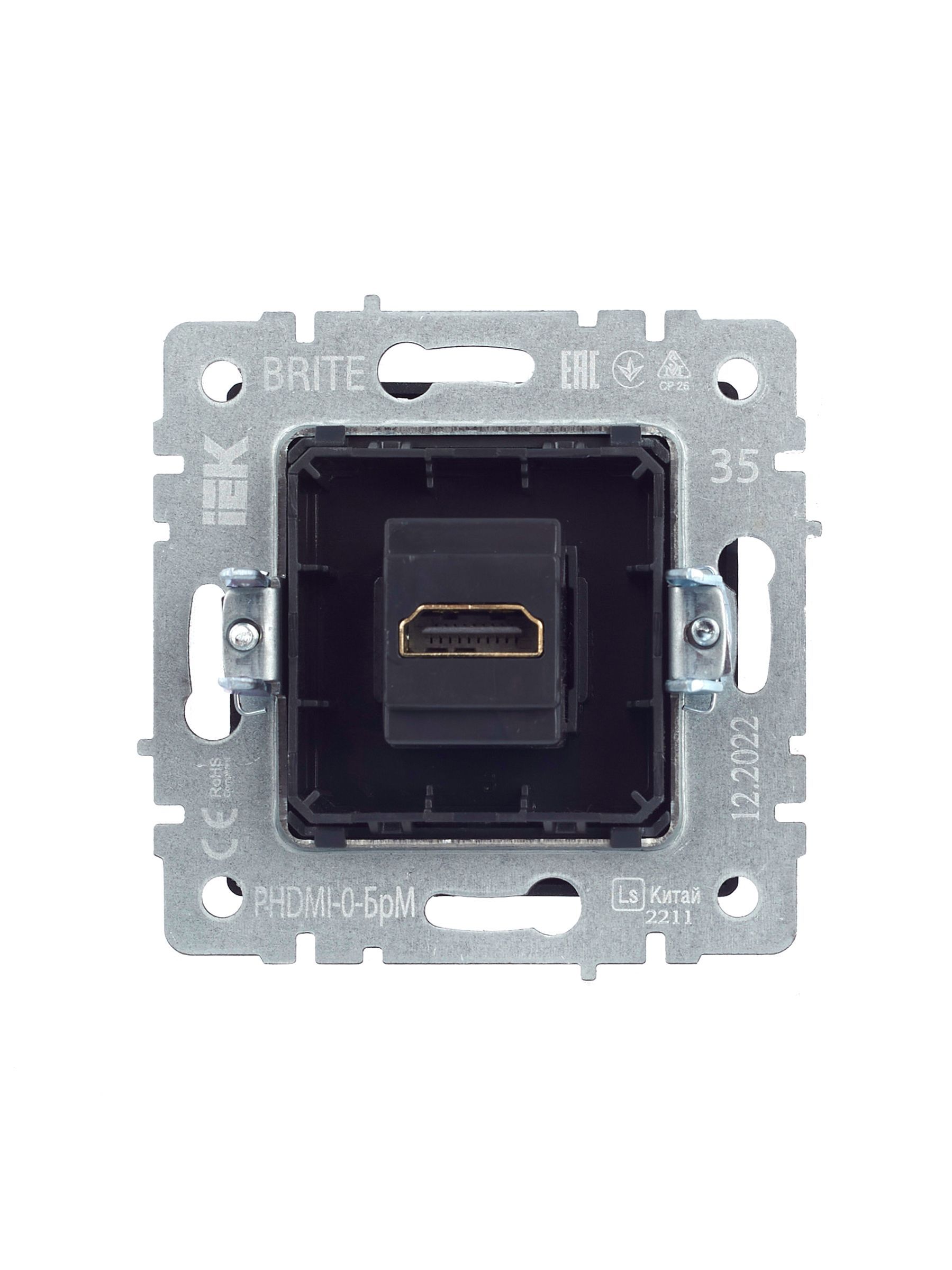 BRITE Розетка HDMI РHDMI-0-БрМ маренго IEK - Фото 8