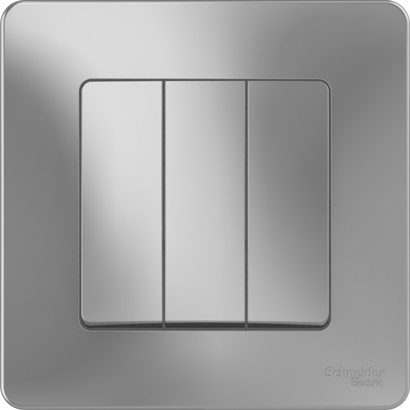 Выключатель 3-кл. СП Blanca 10А IP20 (сх. 1+1+1) 250В алюм. SE BLNVS100503 - Фото 3