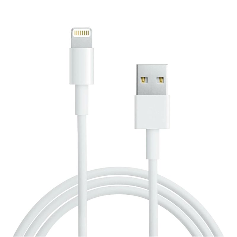 Кабель USB-A – Lightning для Apple, 2,4А, 1м, ПВХ, белый, REXANT 18-1121