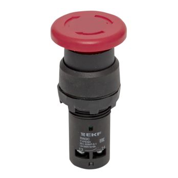 Кнопка SW2C-11MZ поворотная красная NO+NC Грибок EKF