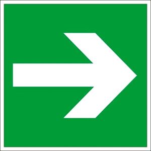 Знак наклейка E02-01 "Направляющая стрелка" (200х200) EKF an-5-08