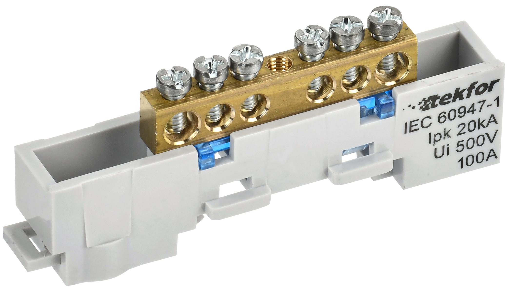 TEKFOR Шина N "ноль" неизолированная на универсальном держателе 6х9-6-С IEK TF-NN10-06-DL-K07