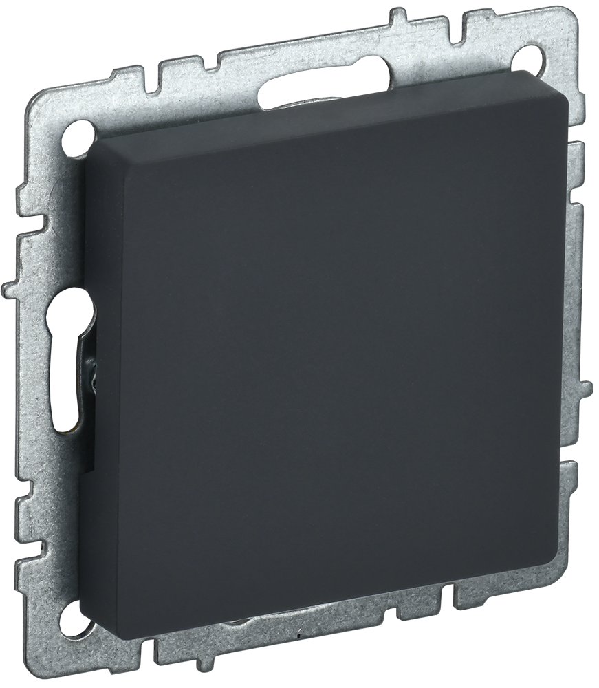 BRITE Заглушка с суппортом МЗ10-БрГ графит IEK BR-PL10-K53