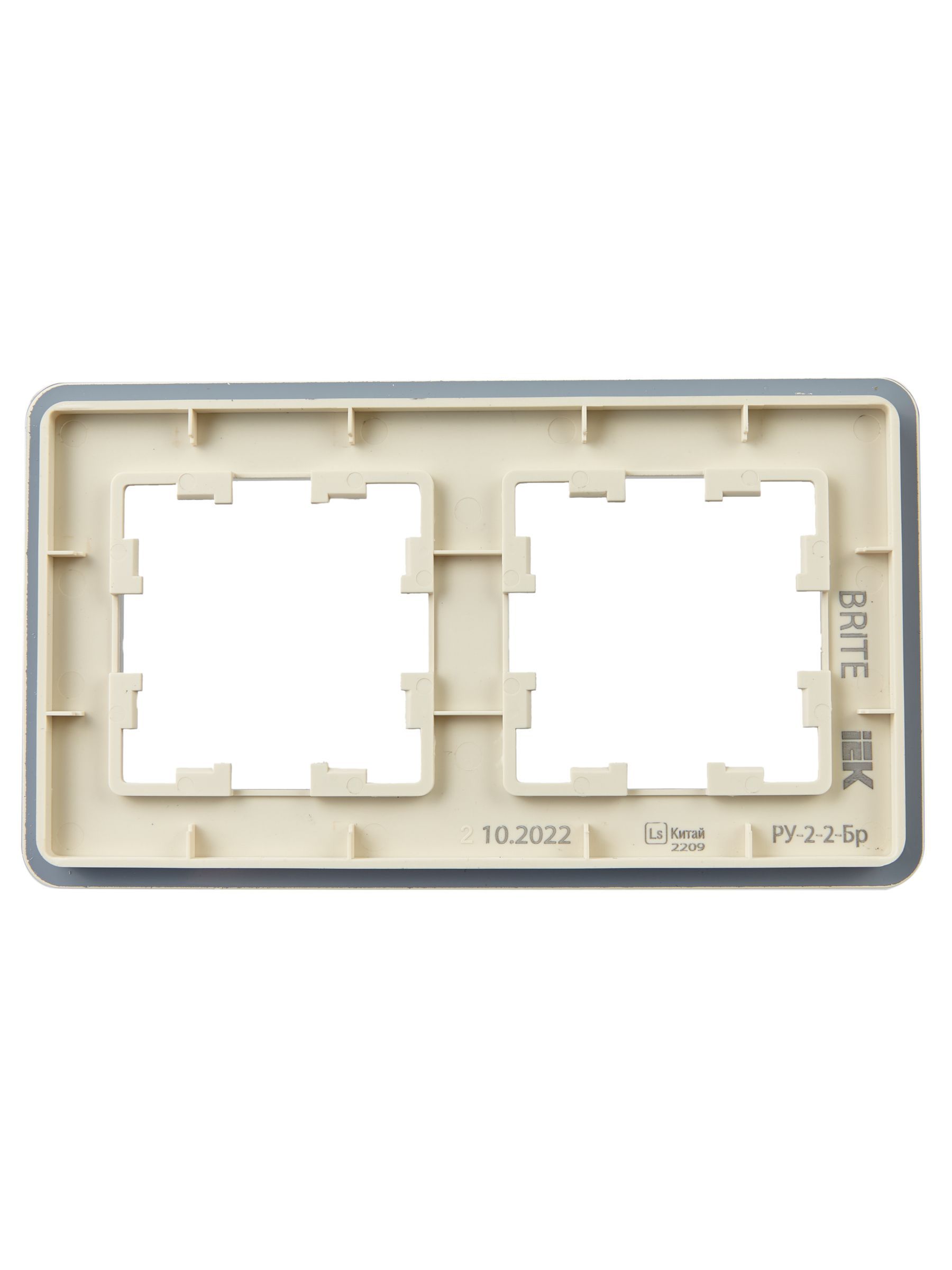 BRITE Рамка 2-местная РУ-2-2-Бр стекло песчаный RE IEK - Фото 7