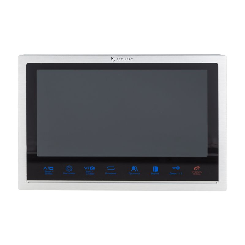 Цветной монитор видеодомофона 10,1" формата AHD, с сенсорным управлением, детектором движения, функцией фото- и видеозаписи (модель AC-339) 45-0339