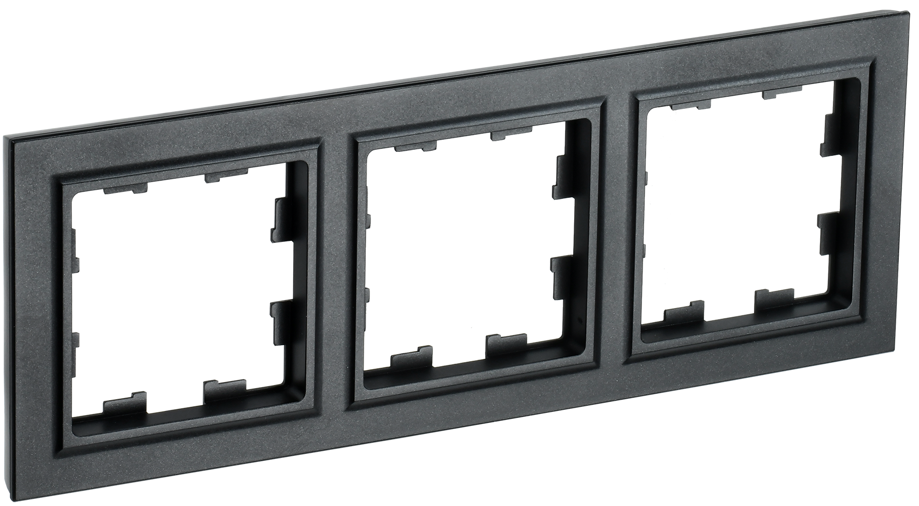 BRITE Рамка 3-местная РУ-3-БрЧ черный IEK