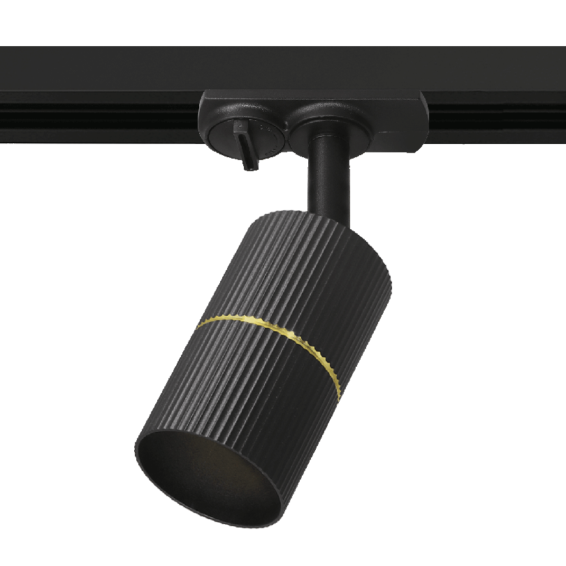 Трековый светильник WOLTA WTL-GU10/18BG NIMB под лампу GU10 Чёрный/золото  D55x100 WTL-GU10/18BG