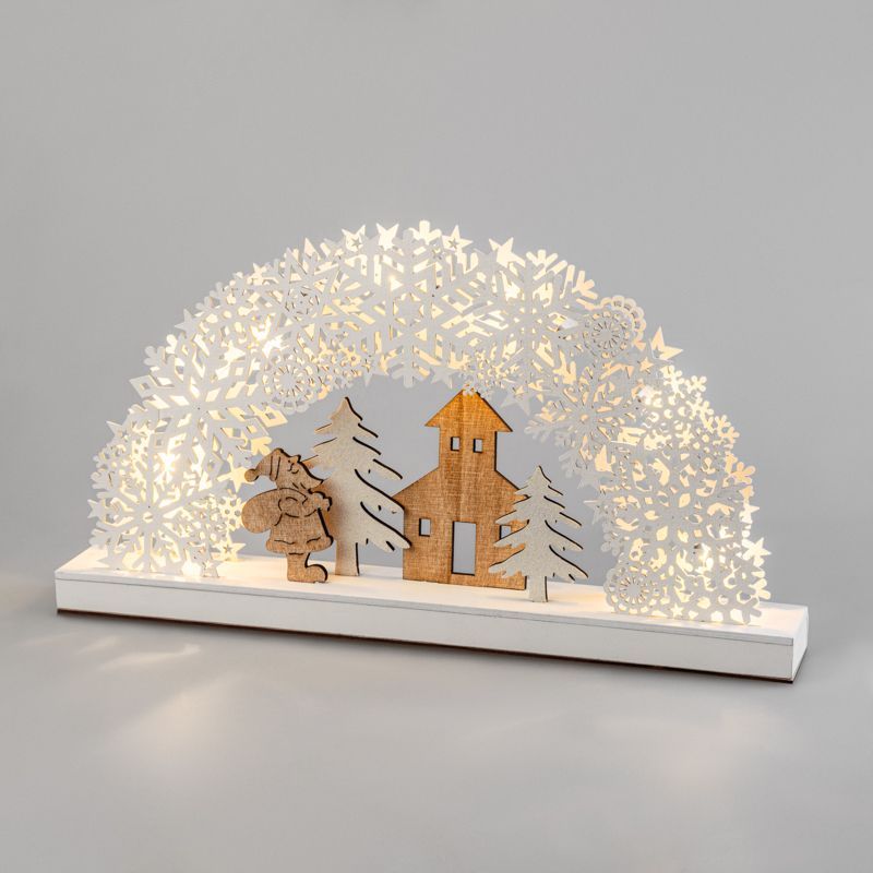 Деревянная фигурка с подсветкой Рождественская сказка 44,5x6x24 см 504-021