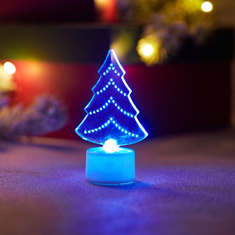 Фигура светодиодная на подставке Елочка 2D, RGB - Фото 4