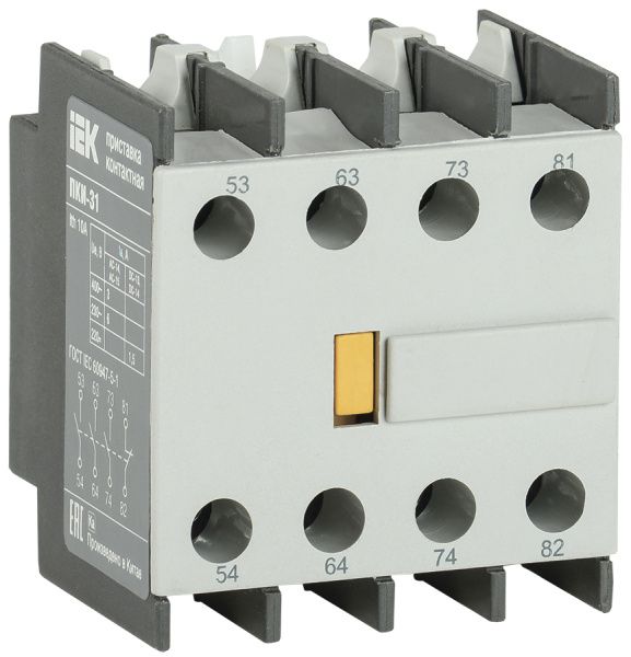 Приставка ПКИ-31 дополнительные контакты 3NO+1NC IEK KPK10-31