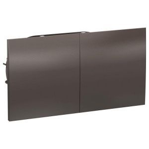 Розетка 2-м СП AtlasDesign 16А IP20 с заземл. защ. шторки со сдвижн. крышкой в сборе мокко SE ATN000 1240362