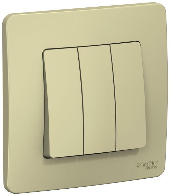 Выключатель 3-кл. СП Blanca 10А IP20 (сх. 1+1+1) 250В беж. SE BLNVS100507 - Фото 2