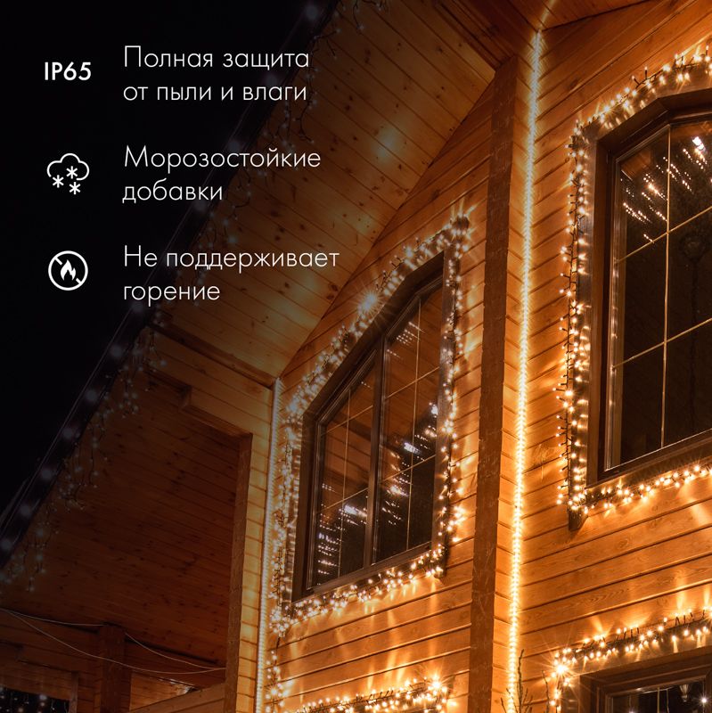 Дюралайт LED двухжильный 230В 13мм 36  LED/м БЕЛЫЙ постоянное свечение модуль 1м бухта 100м NEON-NIGHT - Фото 2