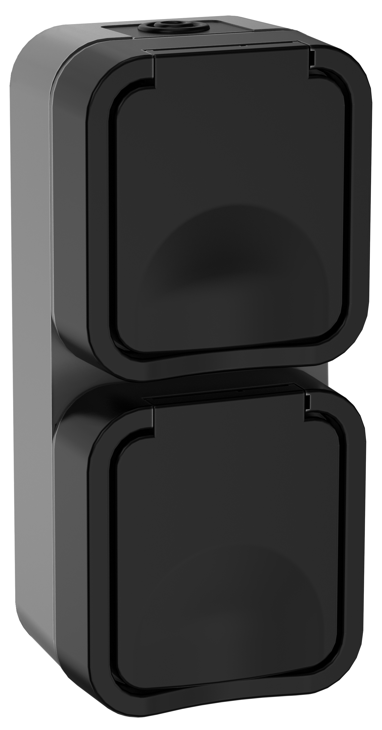 TORS Розетка 2-местная вертикальная 16А IP55 TS132 графит IEK TS-R26-16-55-V-K53