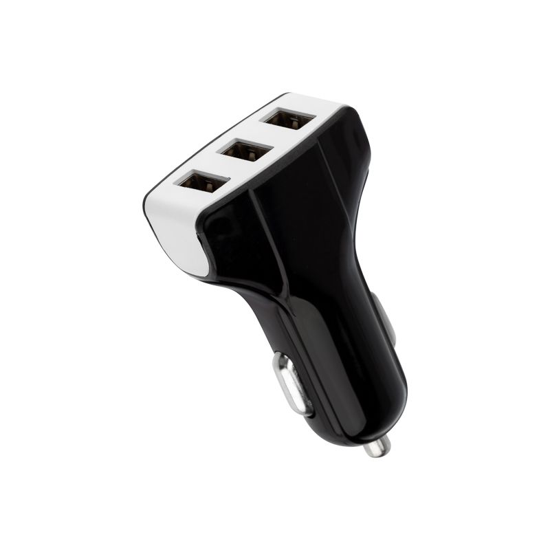 Зарядное устройство в прикуриватель REXANT 3 x USB, 1000mA, черное 16-0291