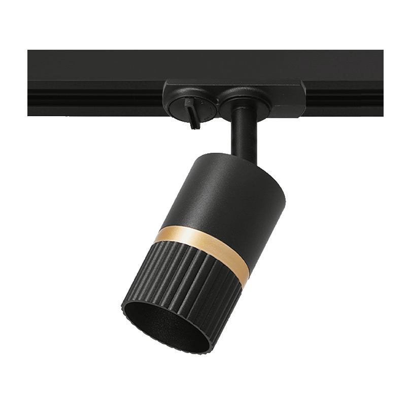 Трековый светильник WOLTA WTL-GU10/19BG DUO под лампу GU10 Черный/золото D55x160 WTL-GU10/19BG