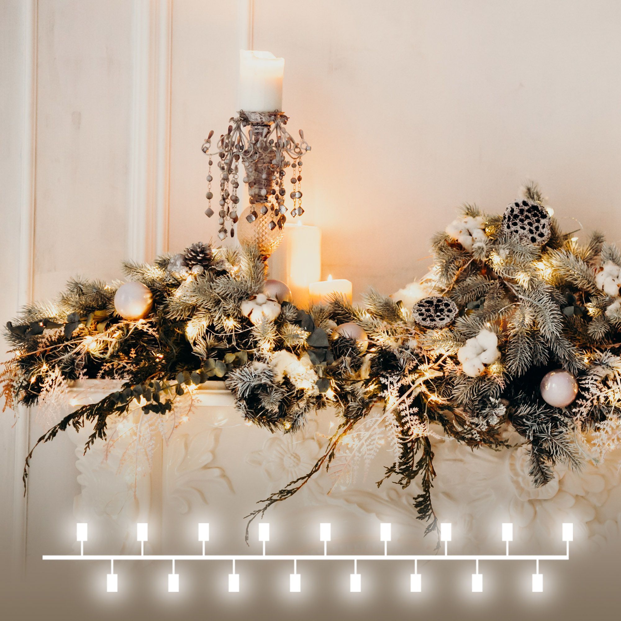 Гирлянда нить "Роса" теплый белый 5м IP20 400-007 Elektrostandard Eurosvet a056042