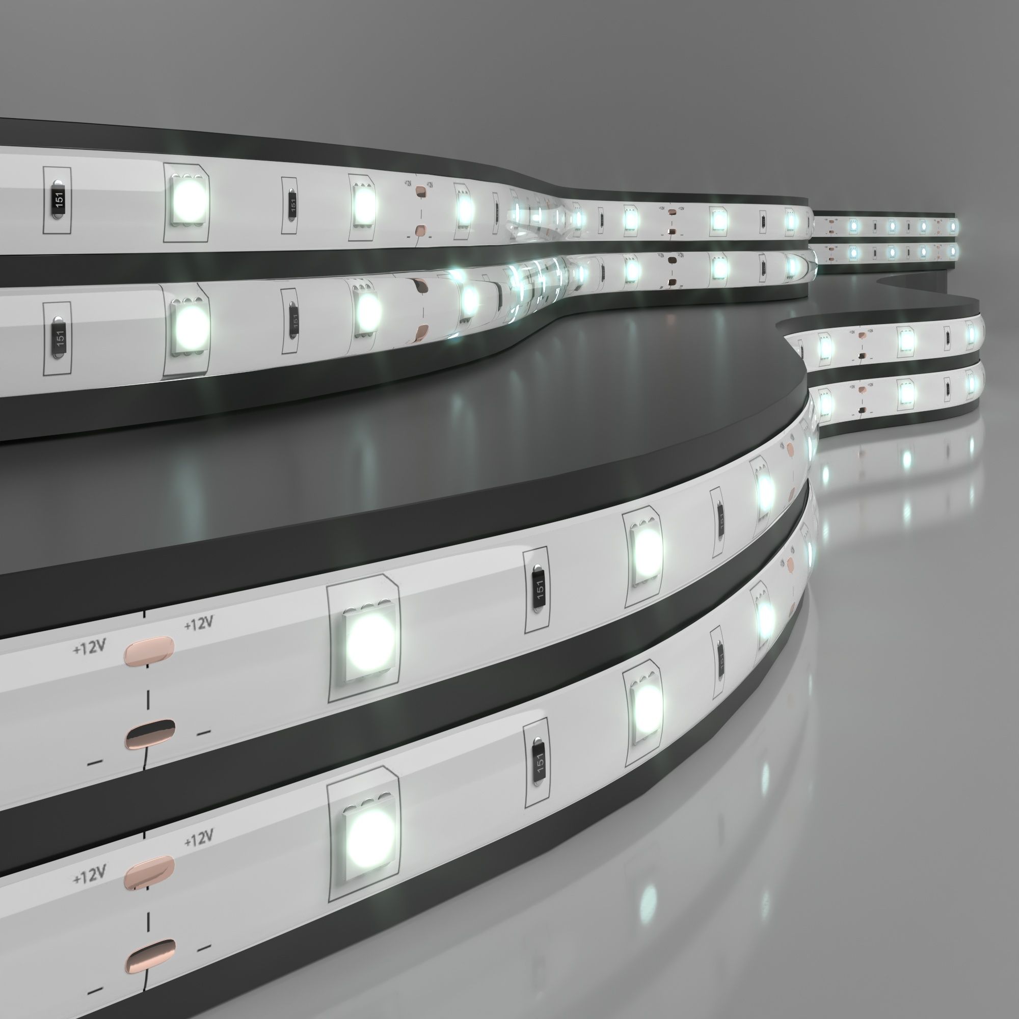 Лента светодиодная 12V 7,2W 30Led 5050 IP65 холодный белый, 5м Elektrostandard