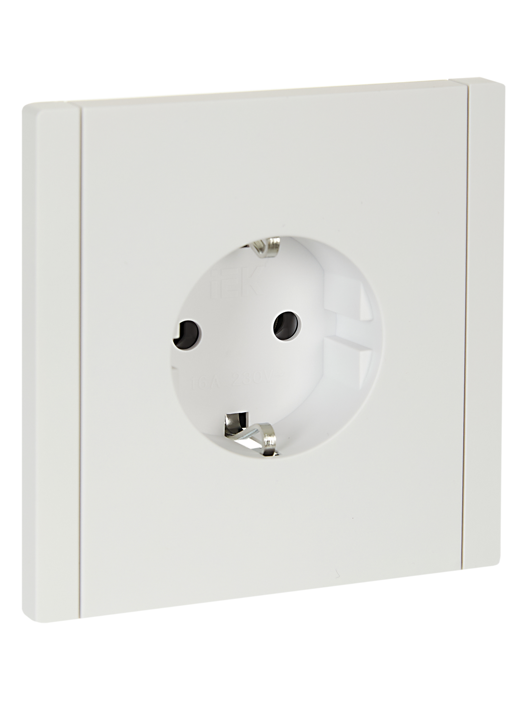 FORTE&PIANO Розетка 1-местная с заземлением без защитных шторок безвинтовое крепление 16А FP214 белый IEK FP-R11-16-1-K01