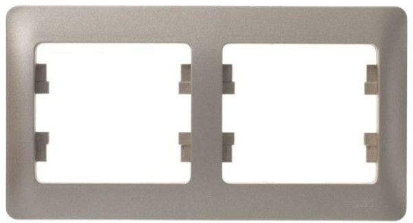 Рамка 2-м Glossa горизонт. титан SE GSL000402