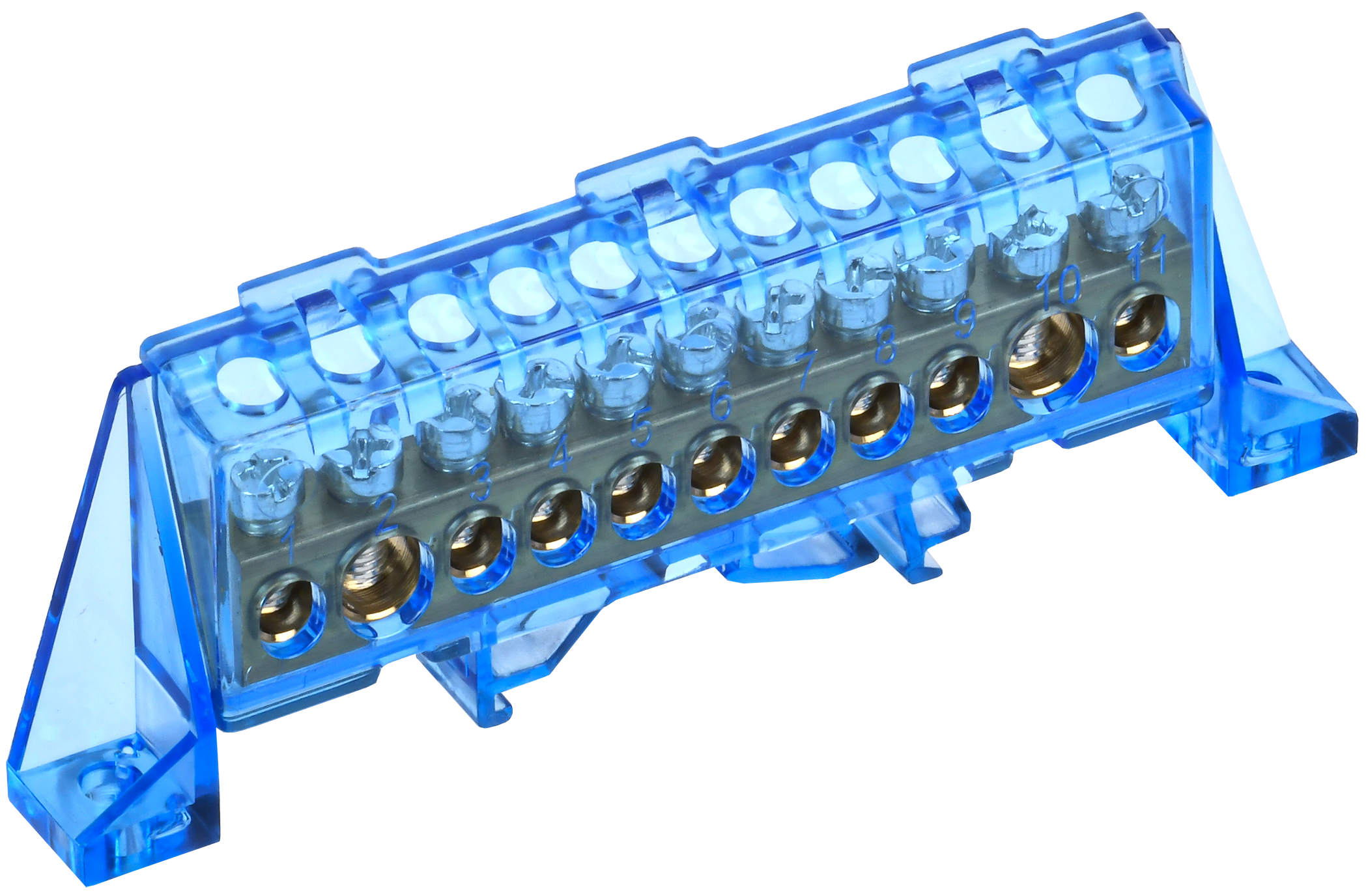 TEKFOR Шина N "ноль" в комбинированном DIN-изоляторе "Стойка" 8х12-11-С IEK TF-NN20-11-DP-K07