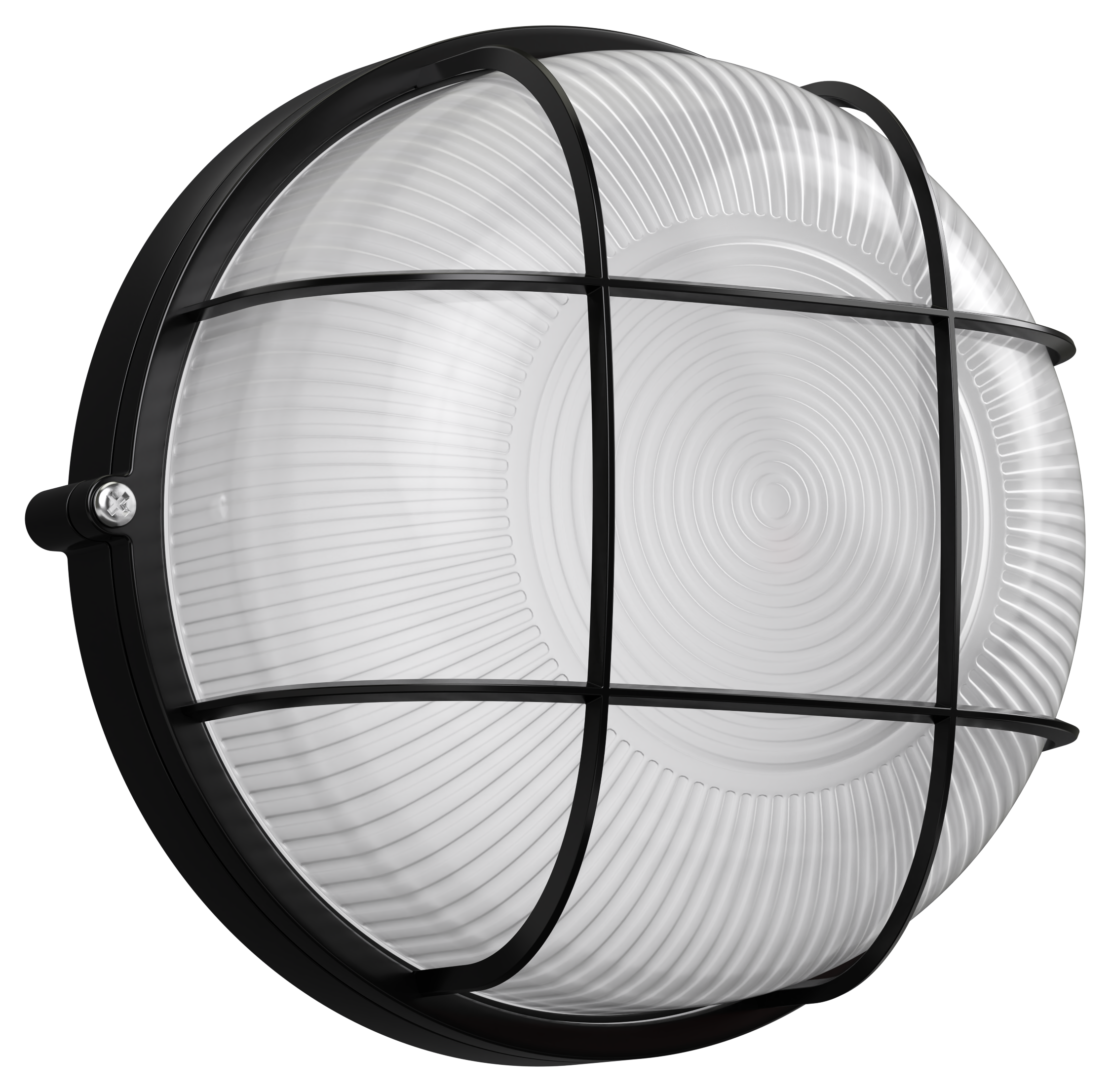 Светильник НПП1302 круг с решеткой 60Вт IP54 черный IEK LNPP0-1302-1-060-K02