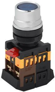 Кнопка ABLF-22 синий d=22мм неон/240В1з+1р IEK BBT10-ABLF-K07