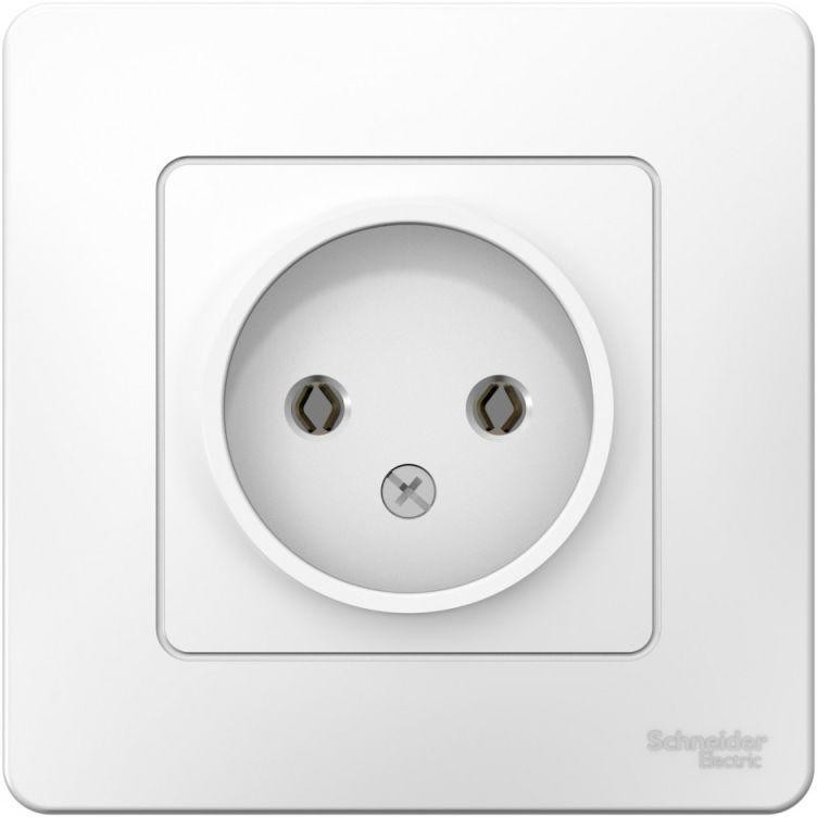 Розетка 1-м СП Blanca 16А IP20 250В без заземл. без защ. шторок бел. SE BLNRS000011 - Фото 3
