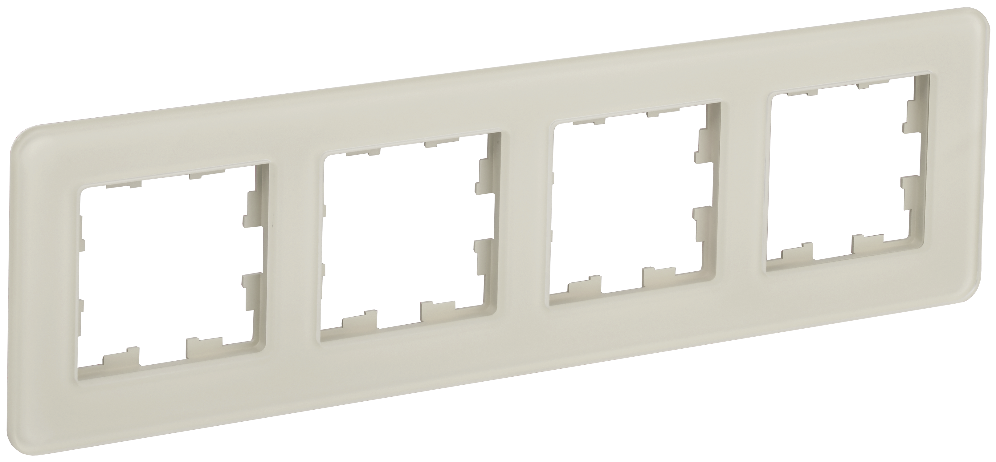 BRITE Рамка 4-местная РУ-4-2-Бр стекло песчаный RE IEK