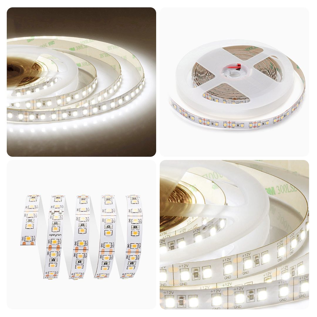 Лента светодиодная СТ smd2835 120д/м 12В 4000К IP20 5м Apeyron - Фото 8