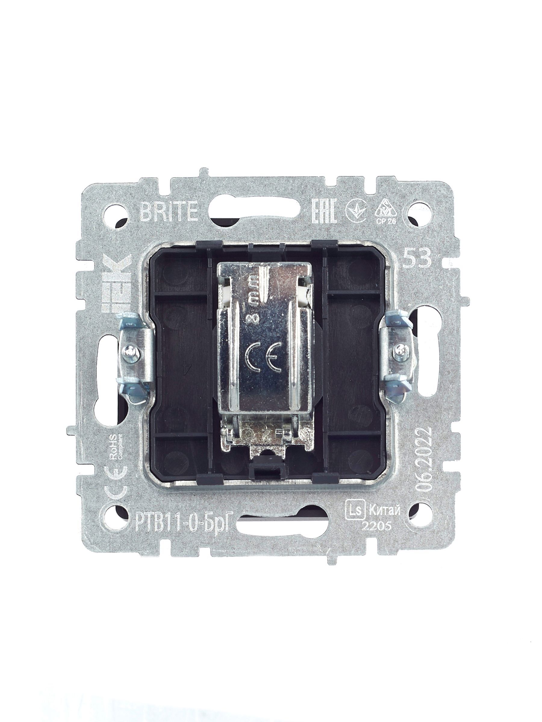 BRITE Розетка TV оконечная РТВ11-0-БрГ графит IEK - Фото 5