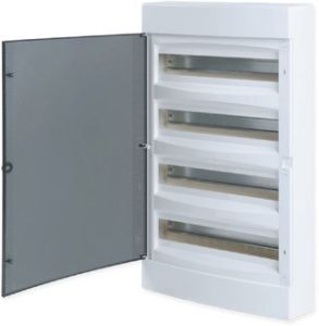 Щит распределительный навесной "Unix" прозрачная дверь 4х18 (72) модулей 651x396x112 IP40 ux-4x18-n