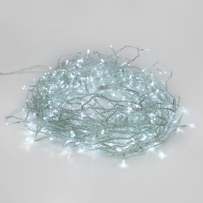 Гирлянда Светодиодный Дождь 1.5х1.5 м 144 LED, прозрачный ПВХ, с контроллером, холодное белое свечение NEON-NIGHT - Фото 5