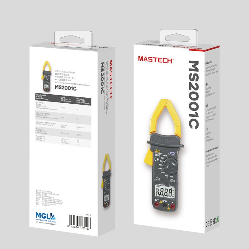 Токовые клещи MS2001C MASTECH - Фото 3