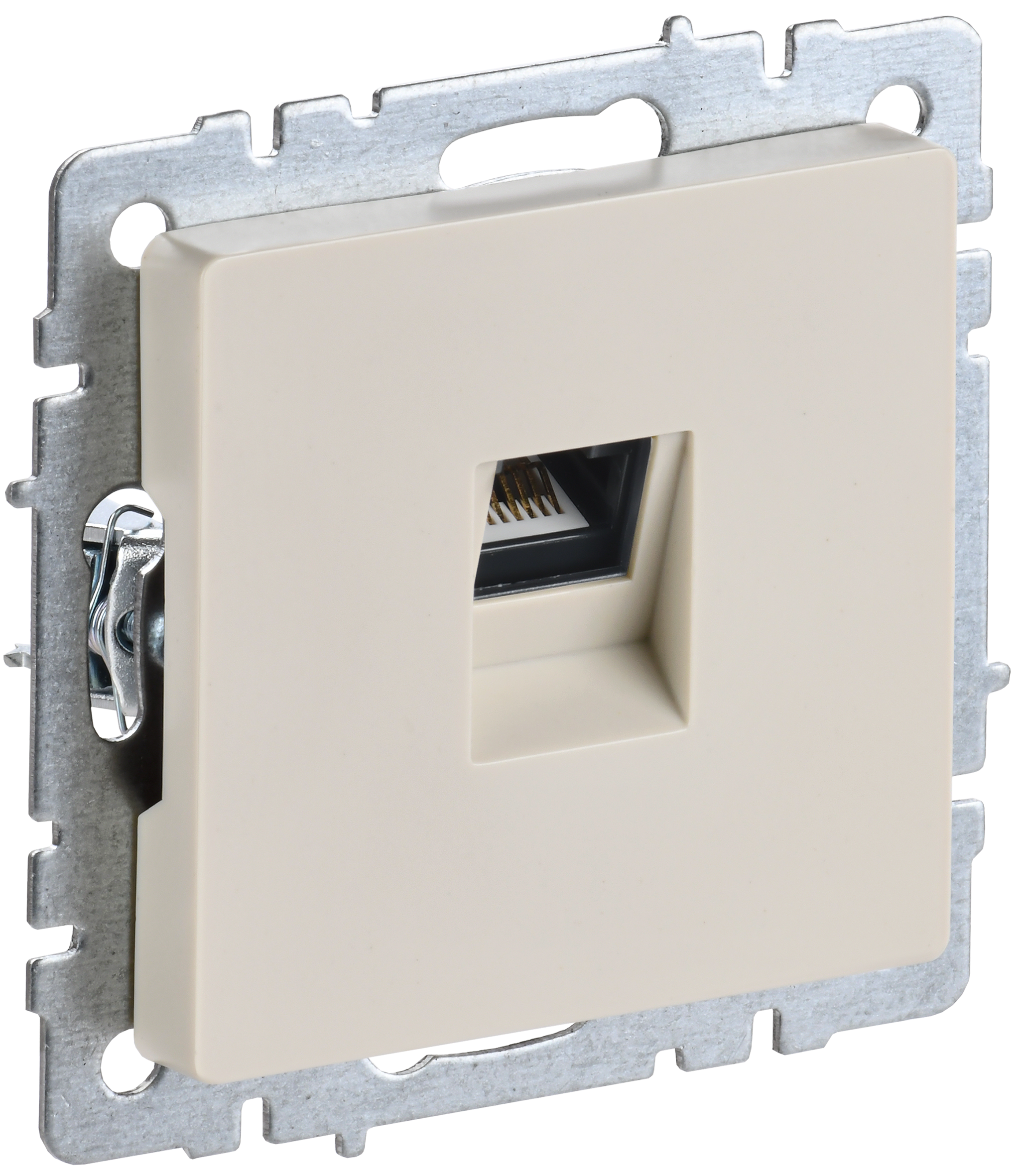 BRITE Розетка компьютерная RJ45 кат.5E РК10-БрКр бежевый IEK