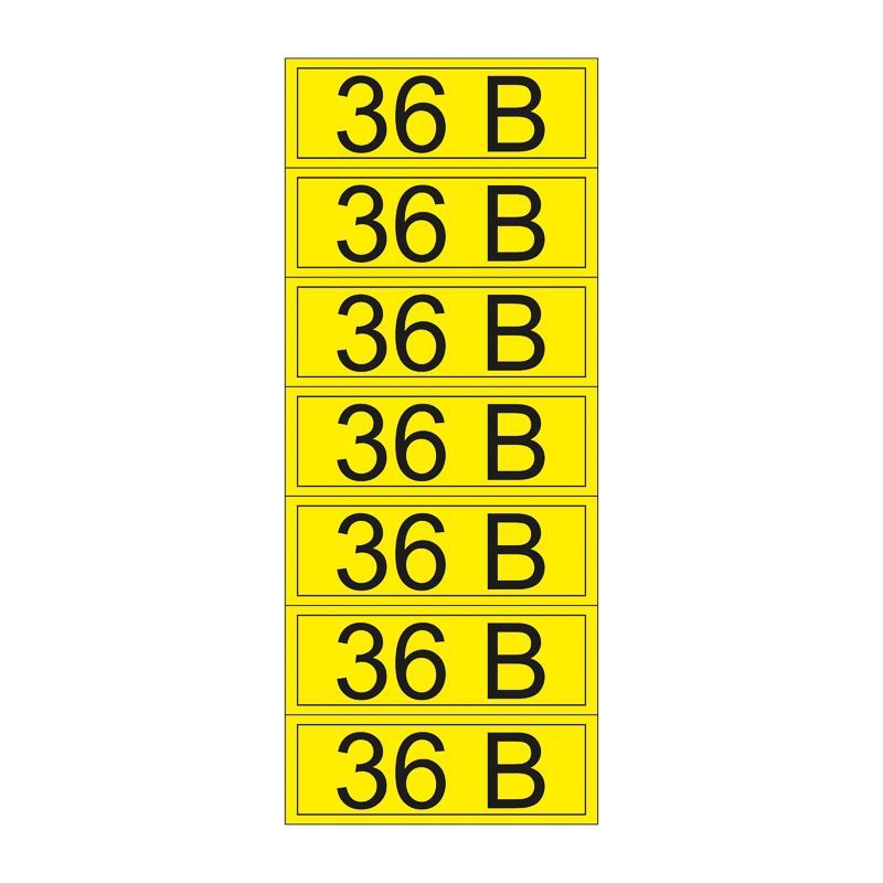 Наклейка знак электробезопасности «36 В» 35х100 мм REXANT (7шт на листе) 56-0009-2