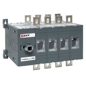 Рубильник 315A 4P реверсивный без рукоятки управления TwinBlock EKF tb-s-315-4p-rev