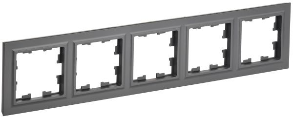 BRITE Рамка 5-местная РУ-5-БрГ графит IEK BR-M52-K53