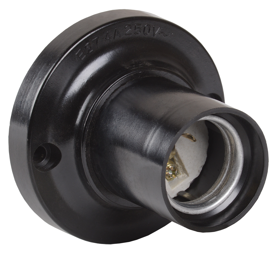 Патрон потолочный Пкб27-04-К21 карболитовый Е27 черный (50шт) (стикер на изделии) IEK EPK12-04-01-K01