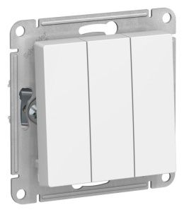 Выключатель 3-кл. AtlasDesign (сх. 1+1+1) 10AX механизм лотос SE ATN001331 1739925