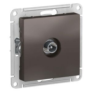 Розетка телевизионная проходная TV AtlasDesign 4дБ механизм мокко SchE ATN000692 1240388