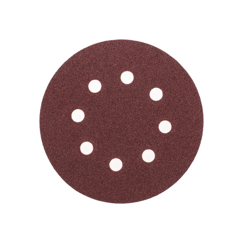 Диск абразивный на ворсовой основе, на липучке, перфорированный, P80, 125мм, 10 шт. KRANZ KR-91-1166