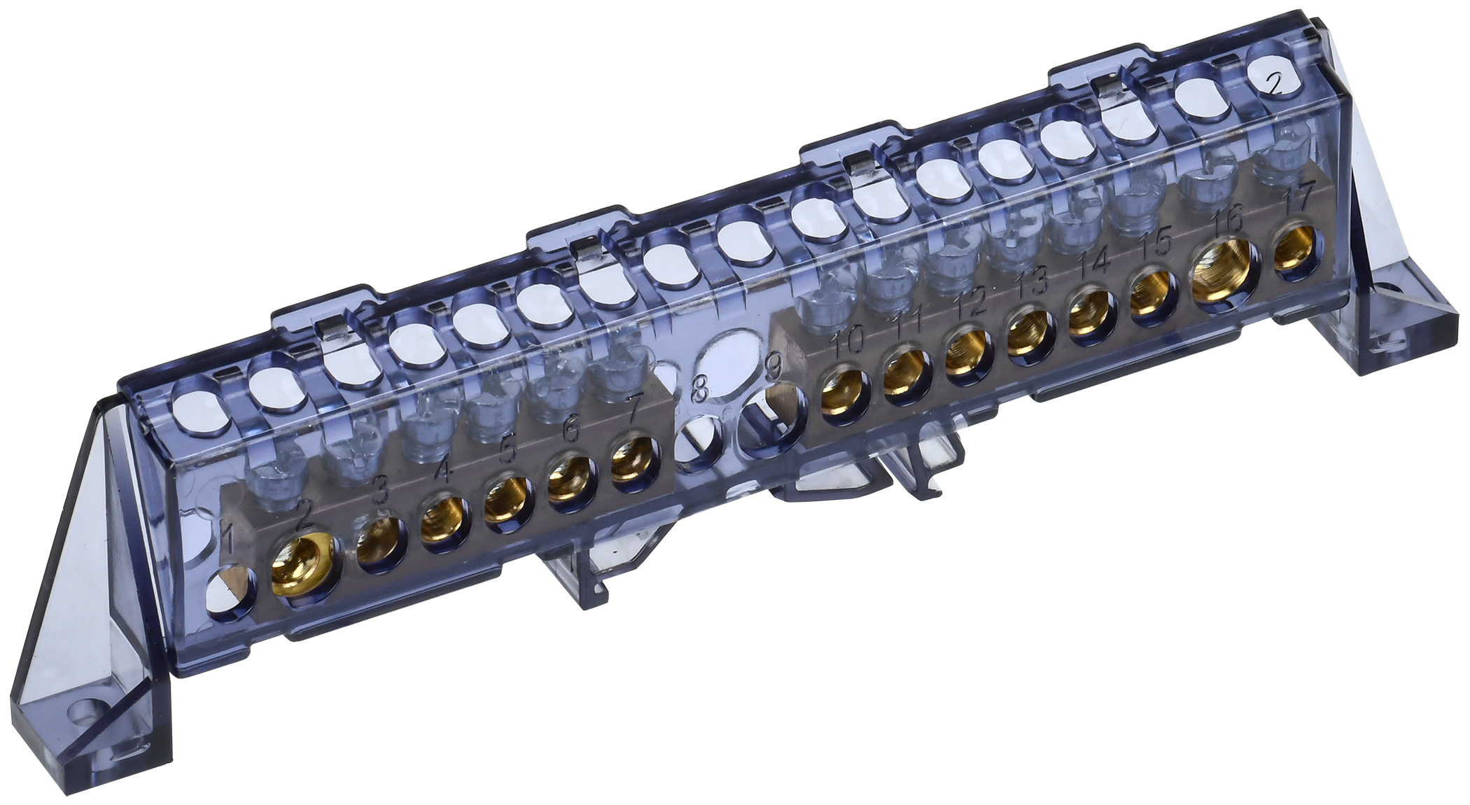 TEKFOR Шина N "ноль" в комбинированном DIN-изоляторе "Стойка" 8х12-(6+8)-Ч IEK TF-NN20-68-DP-K02