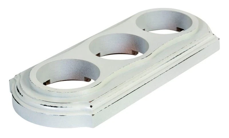 Рамка  трехместная "Элегант" , цвет - белый прованс, ТМ "МезонинЪ" GE70703-37