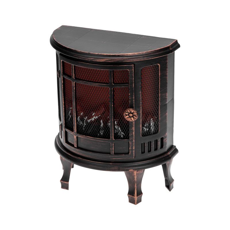 Светодиодный камин Винтаж мини с эффектом живого огня 24.8х12.7х30 см, батарейки 3хС (не в комплекте), с USB, бронзовый 511-023