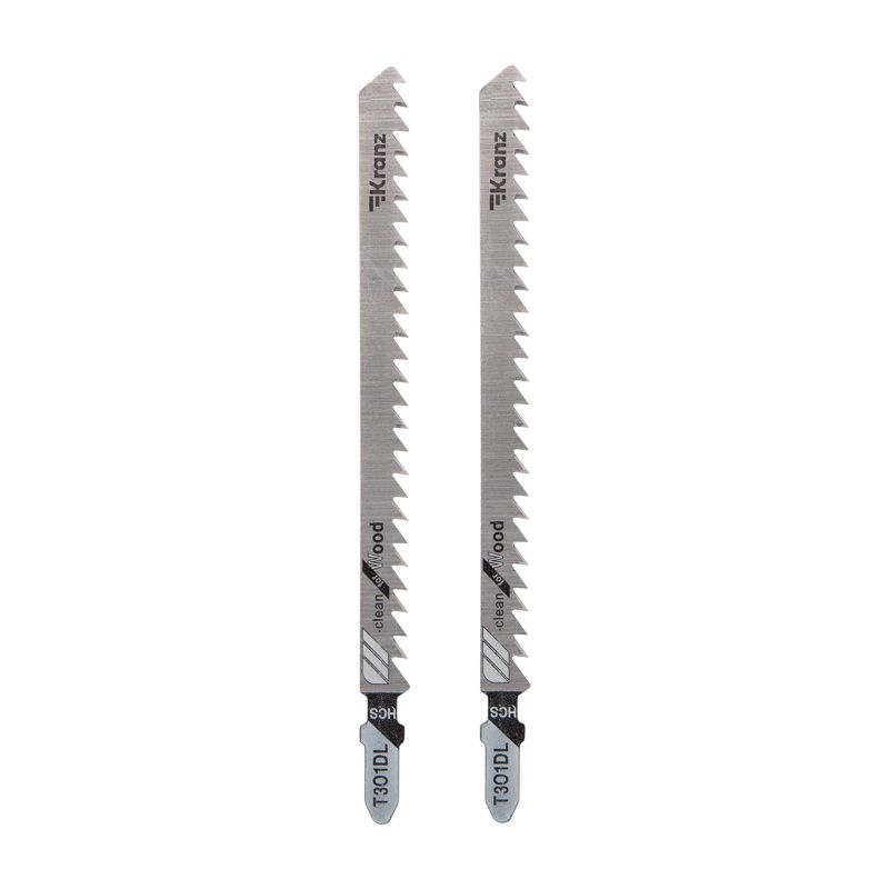 Пилка для электролобзика по дереву T301DL 132 мм 6 зубьев на дюйм 6-85 мм (2 шт./уп.) Kranz KR-92-0314